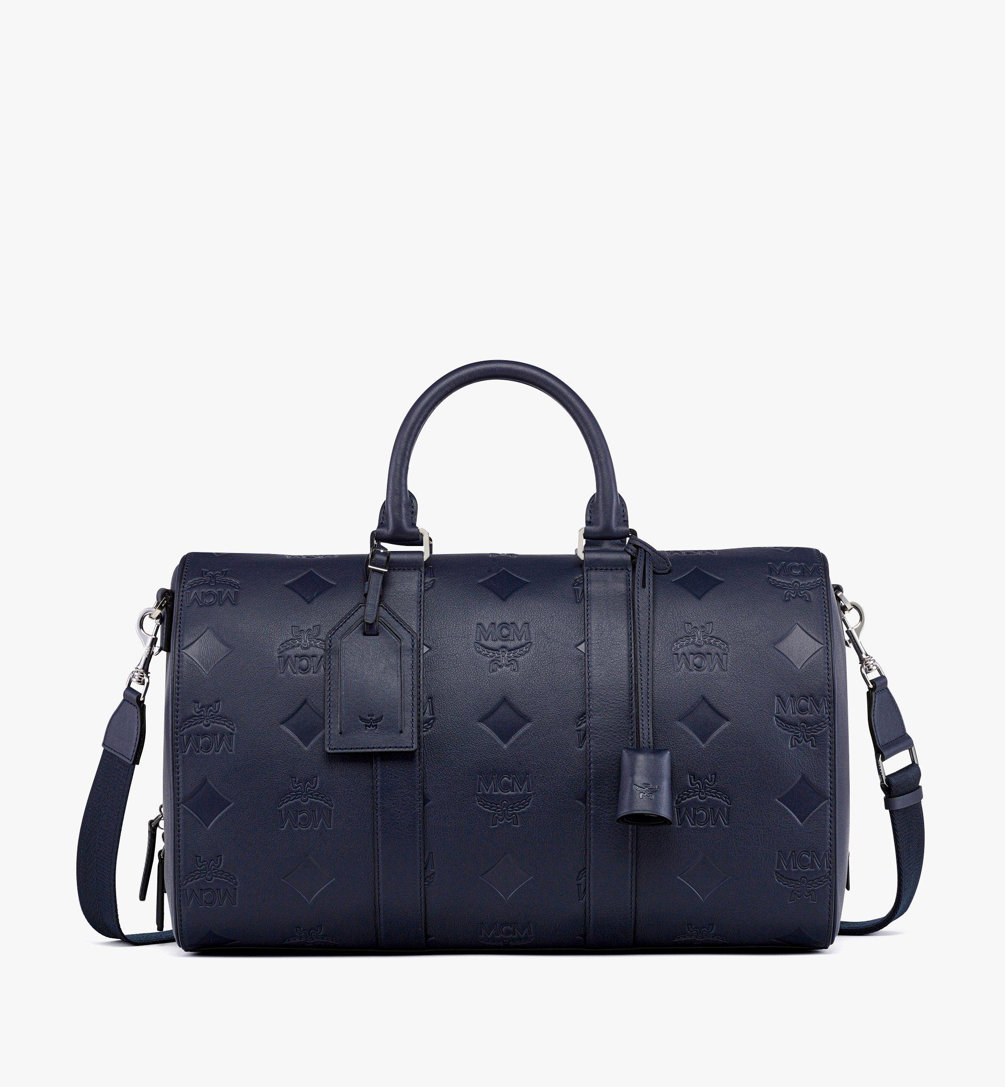 Mcm backpack monogram ottomar leather black online